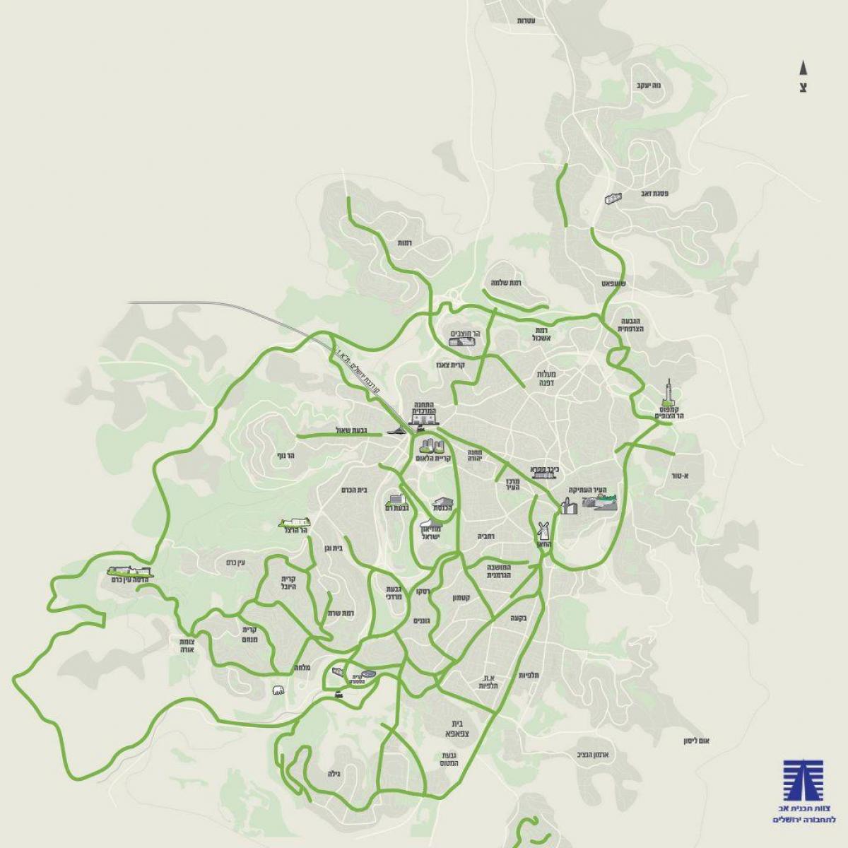 خريطة القدس الدراجة حاره