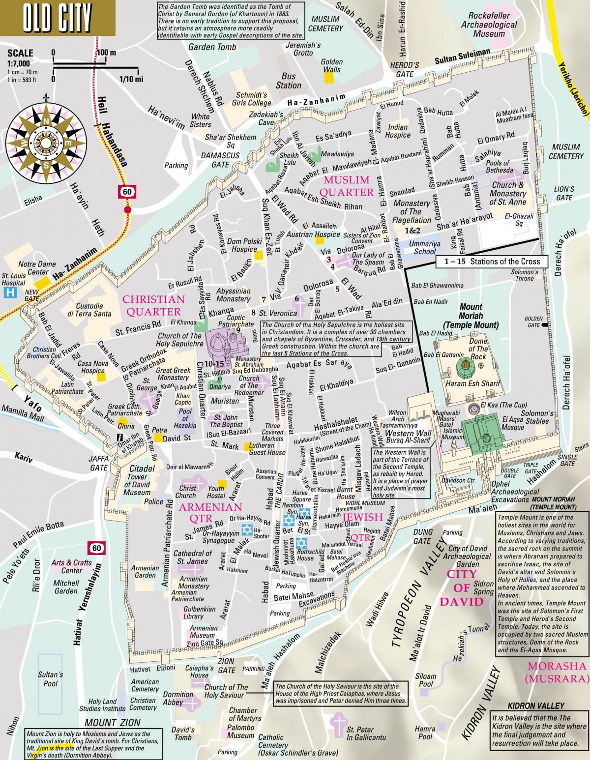 خريطة وسط مدينه القدس