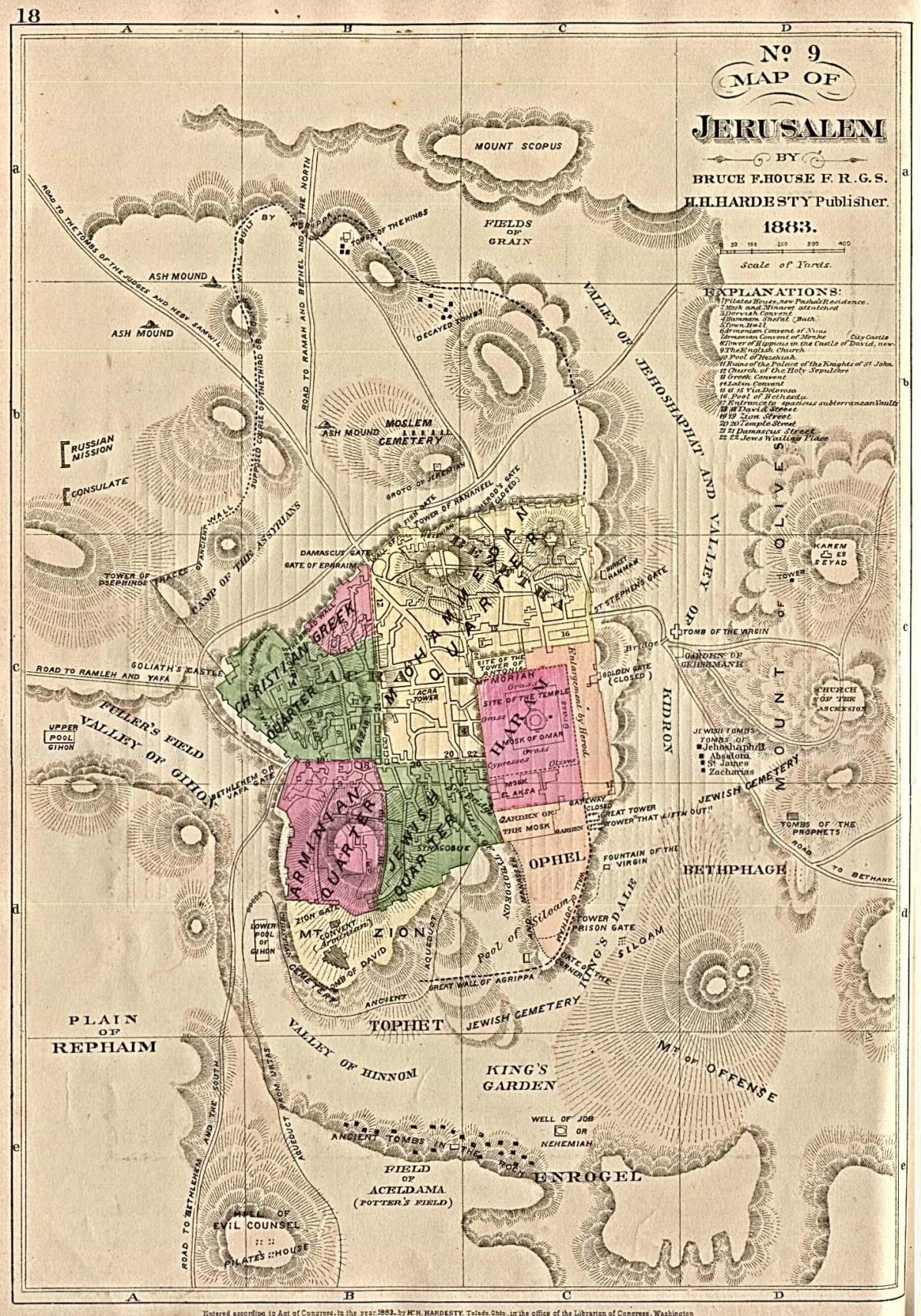 خريطة القدس التاريخية