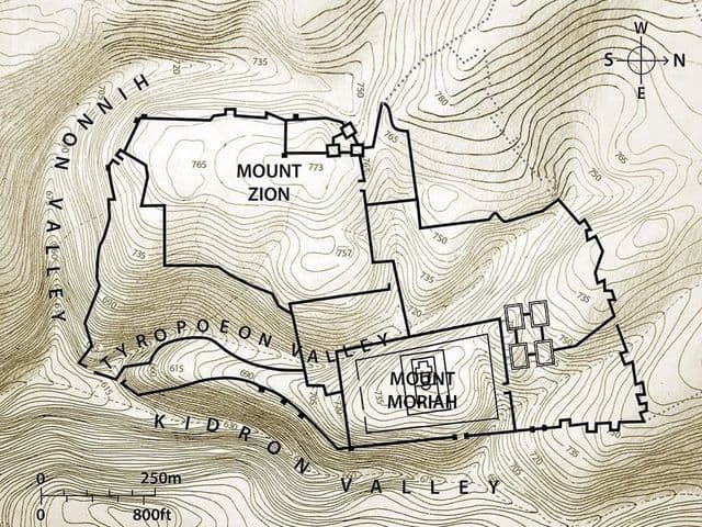 خريطة الارتفاع في القدس